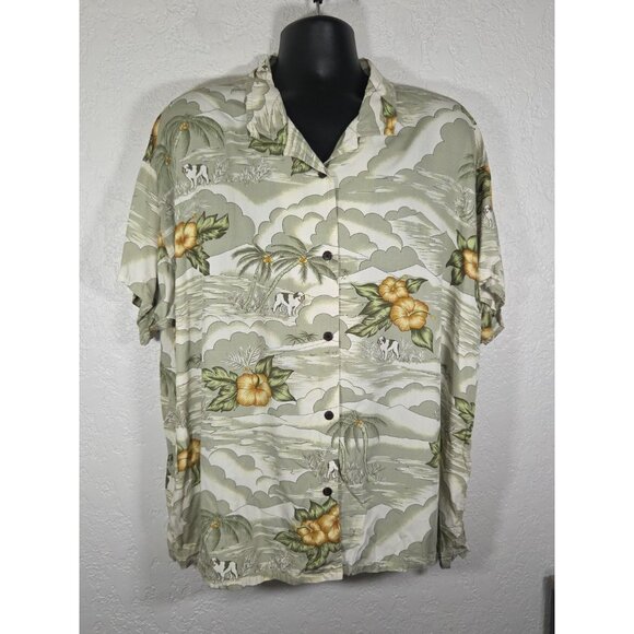 Big Dogs Other - Big Dogs Hawaiian St. Bernard Button Up Short Sleeve Casual Outdoors Size 22/24